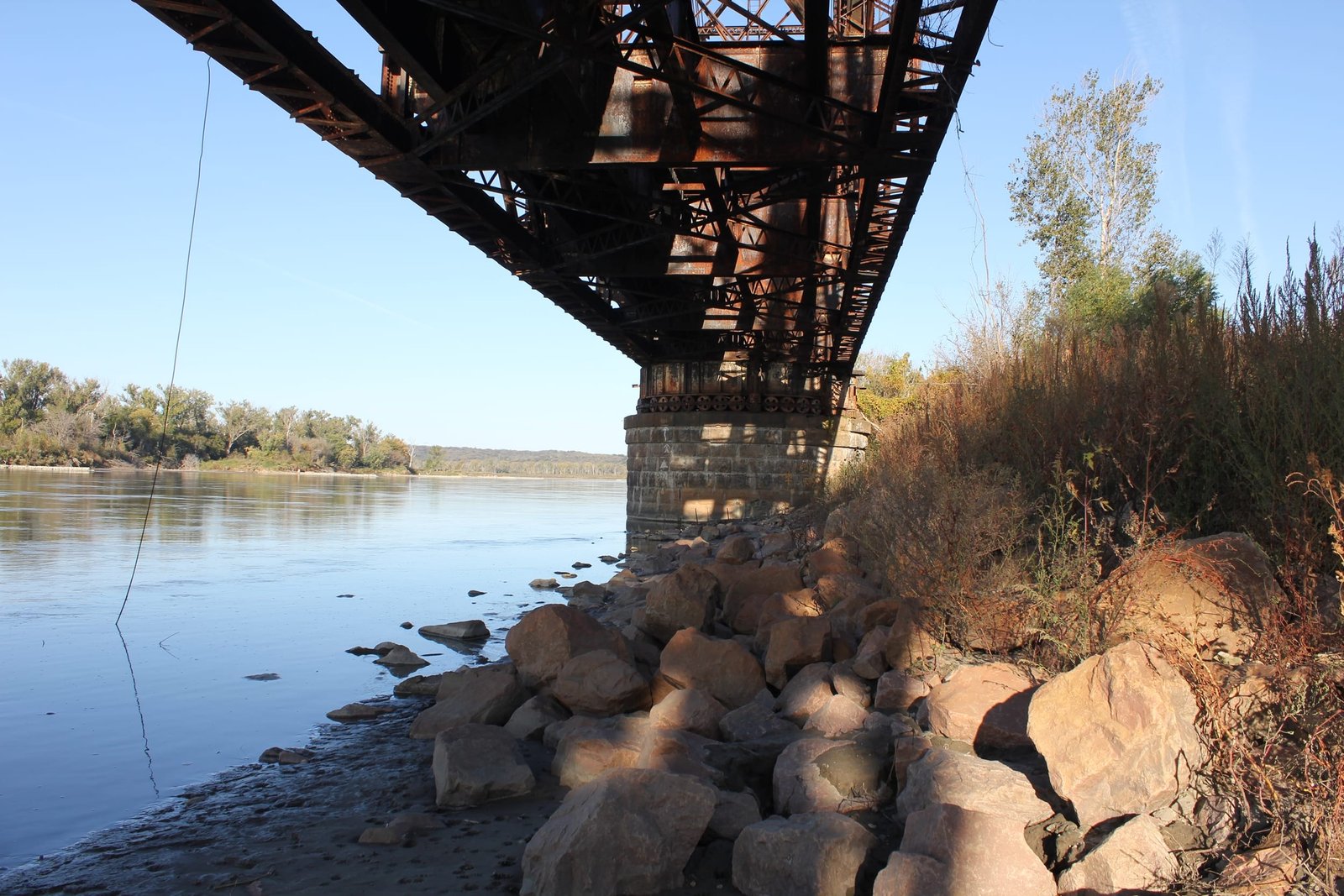Underneath Iowa swing span (span #2)